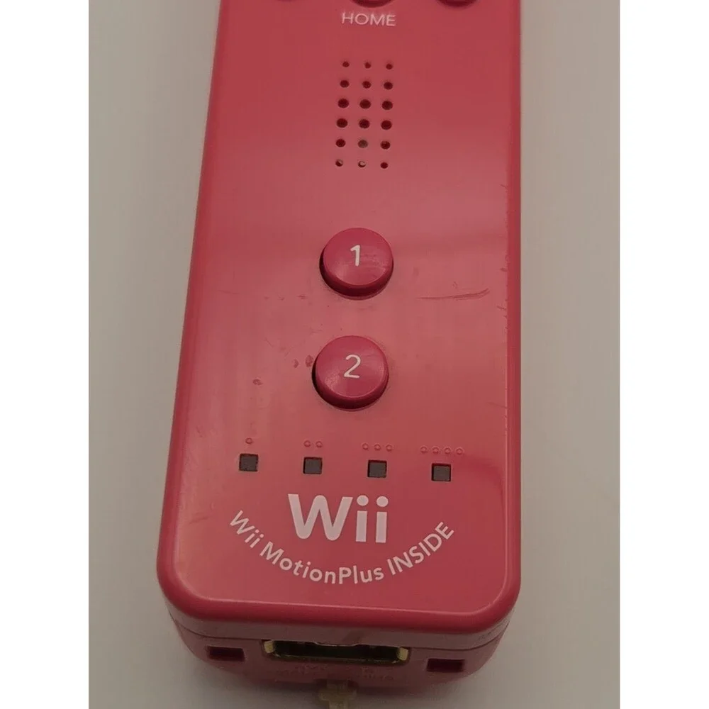 Pink Wii Nintendo Motion Plus Controller With Sleeve And Strap Tested